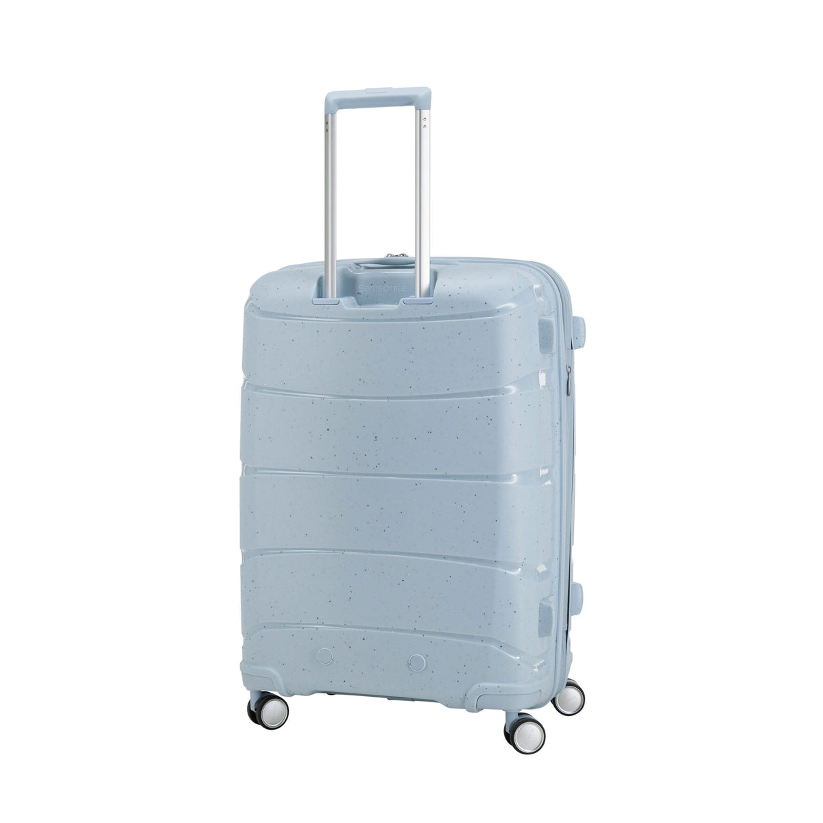 Samsonite Outline Pro Spinner Medium in the color Translucent Blue.