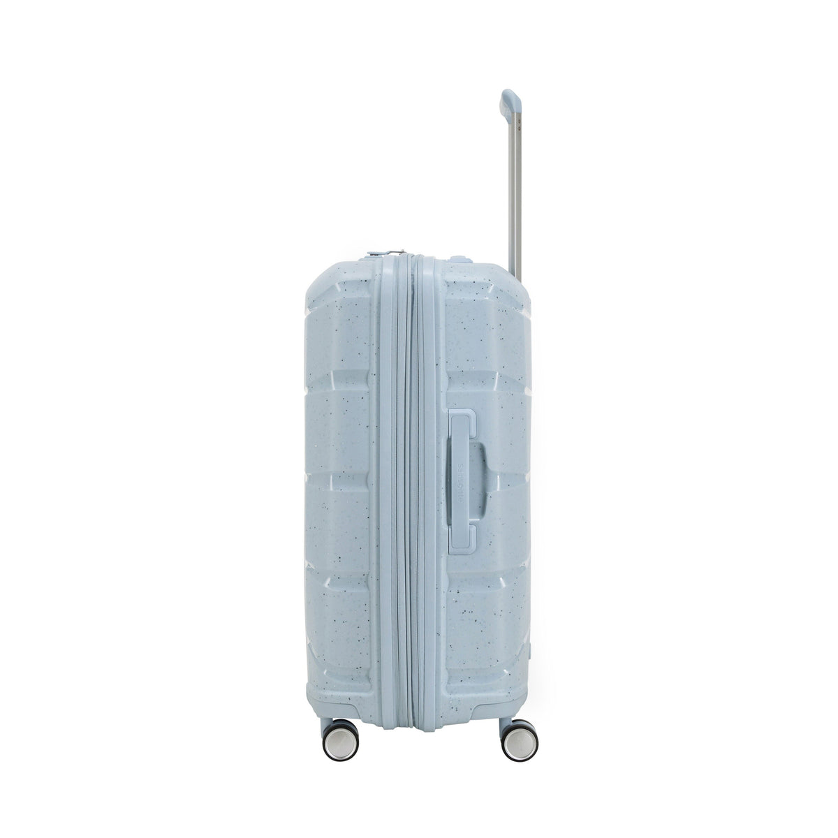 Samsonite Outline Pro Spinner Medium in the color Translucent Blue.