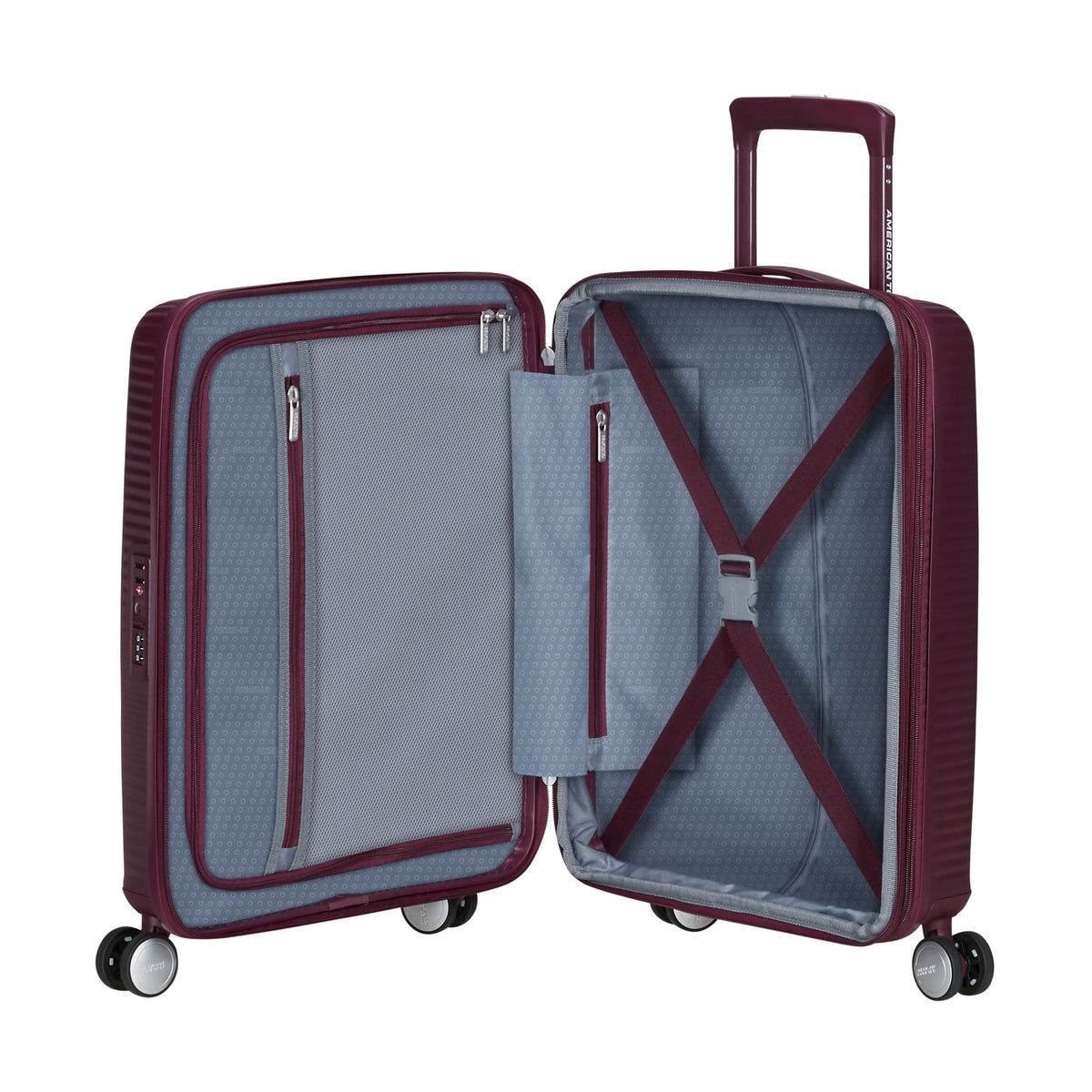 American Tourister Curio Spinner Carry-On™ in the color New | Wild Cherry.