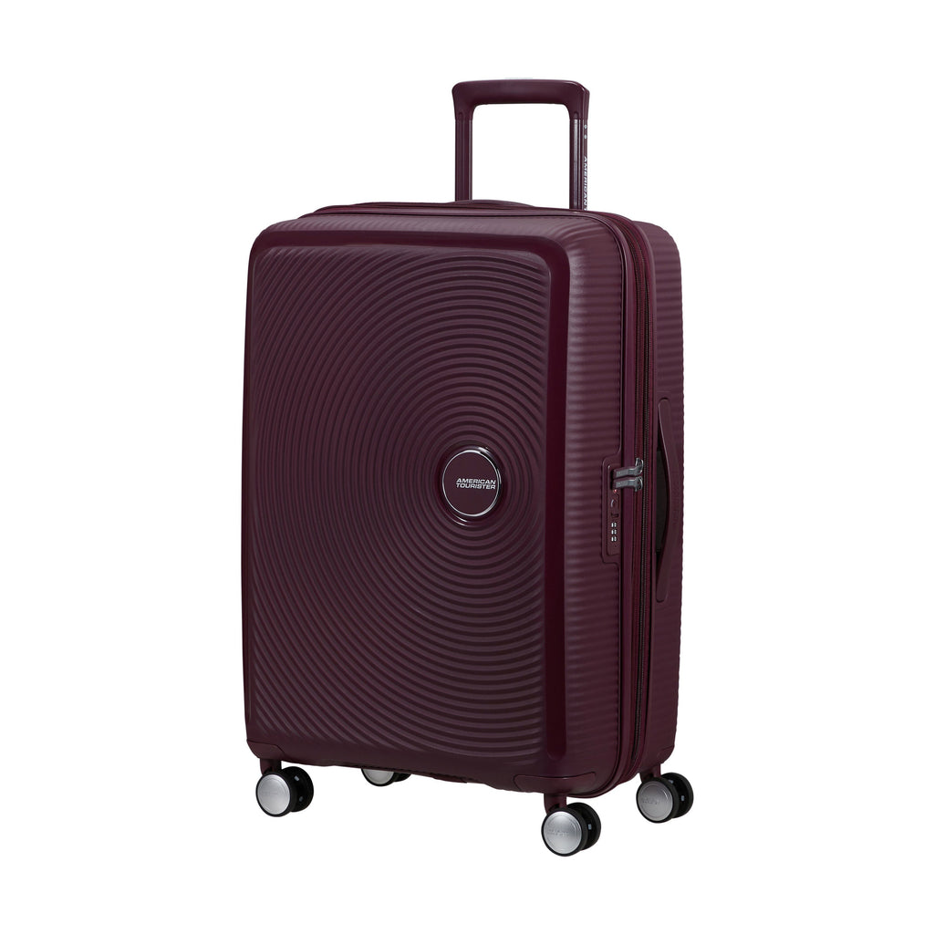 American Tourister Curio Spinner Medium in the color Wild Cherry.