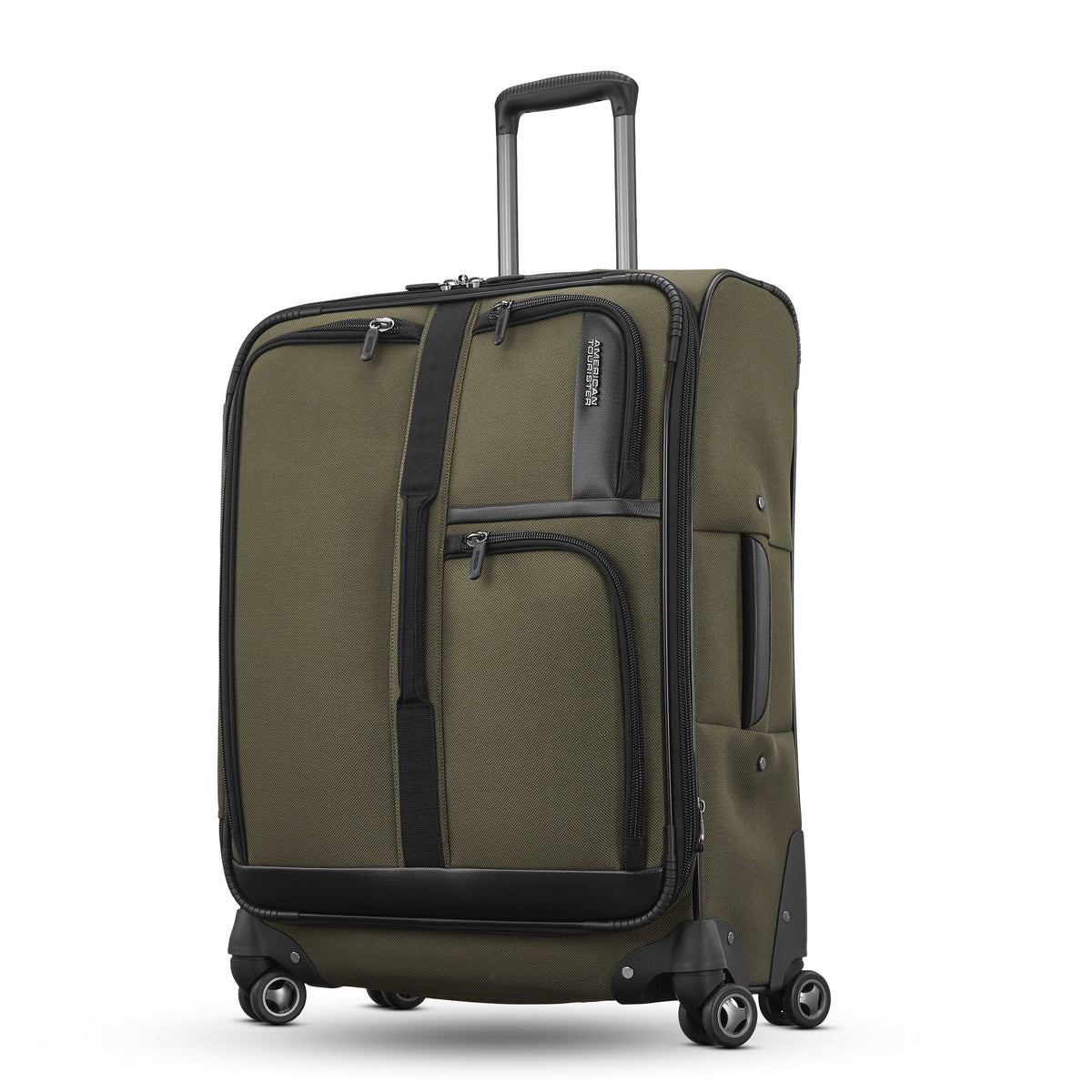 American Tourister Cargo Max SoftSide Spinner Medium in the color Olive Green.