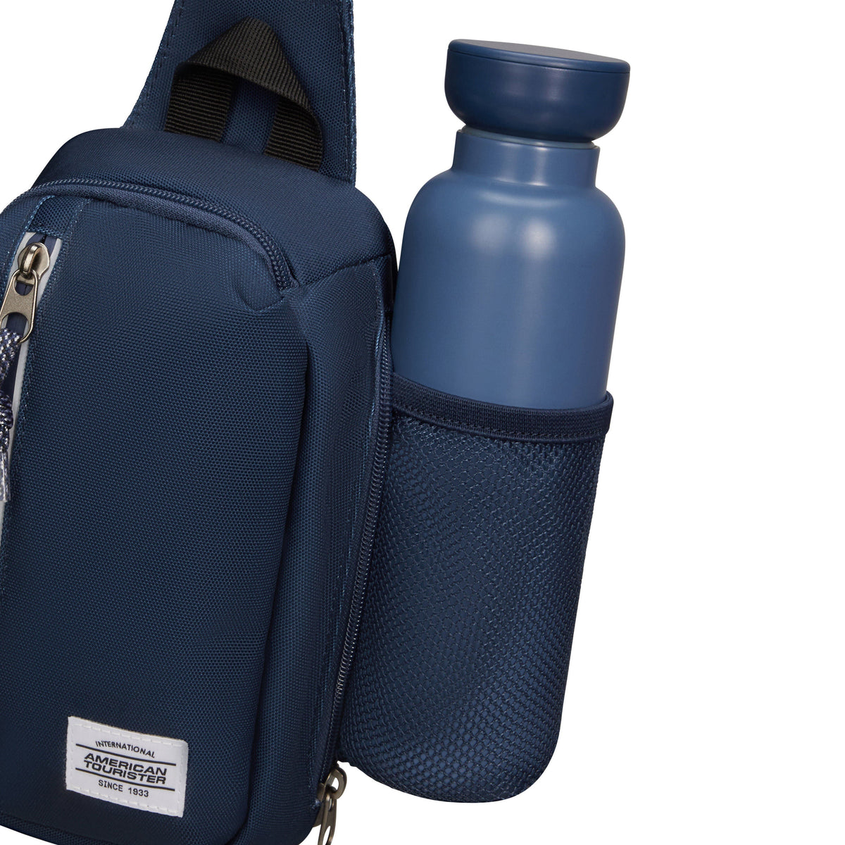 American Tourister BrightUp Sling Bag in the color Navy.