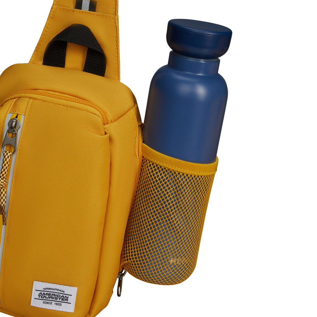 American Tourister BrightUp Sling Bag in the color Yellow.