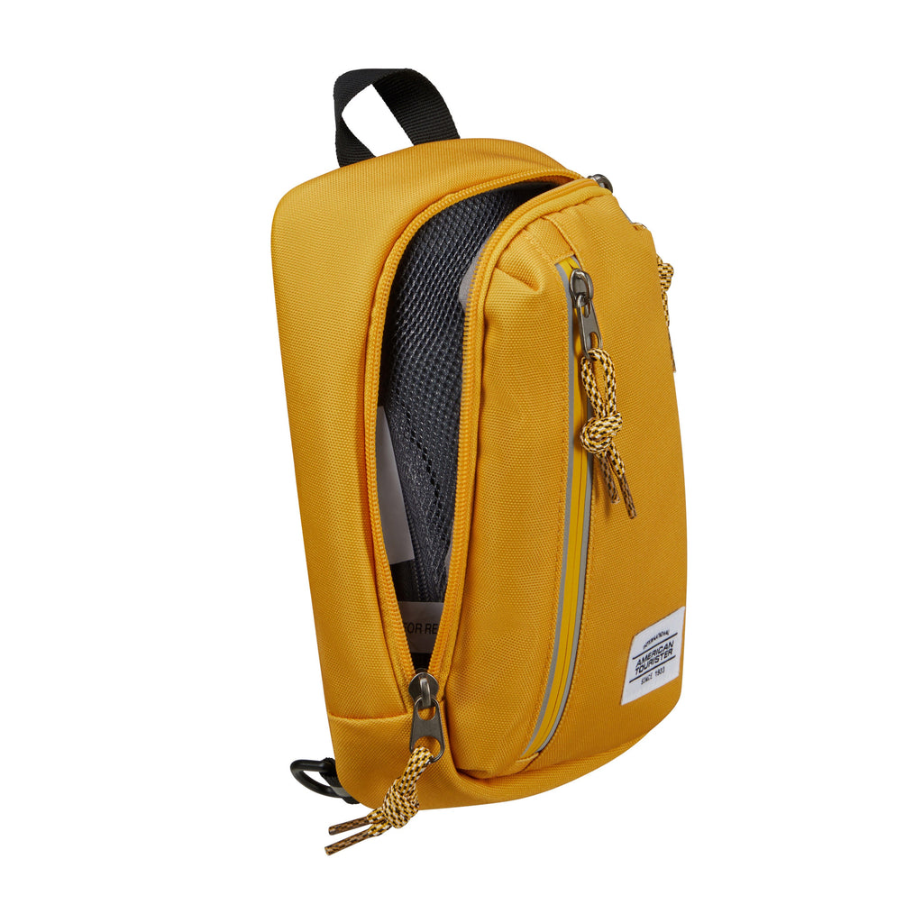 American Tourister BrightUp Sling Bag in the color Yellow.
