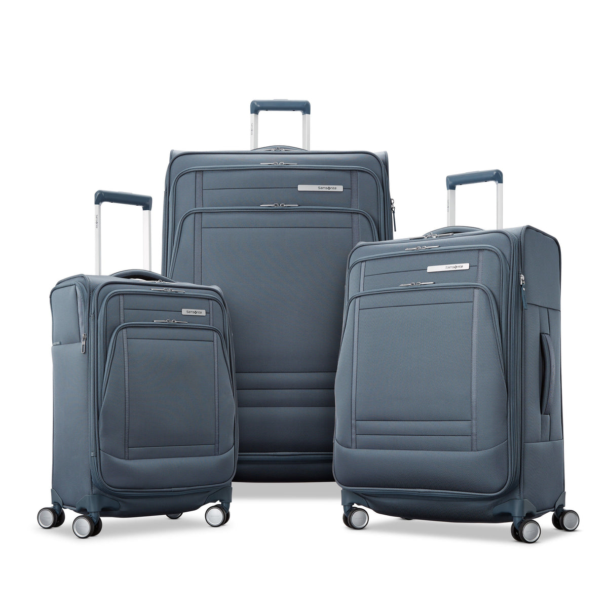 Samsonite Uplift Softside Spinner 3 Piece Set (CO/M/L) in the color Elemental Blue.