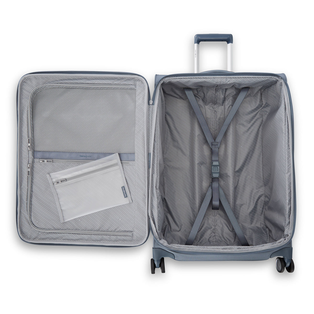 Samsonite Uplift Softside Spinner 3 Piece Set (CO/M/L) in the color Elemental Blue.