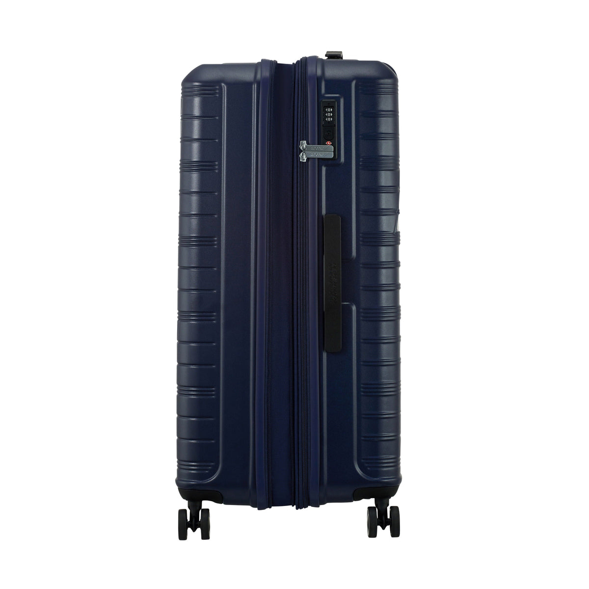 American Tourister Surftime Spinner 3 Piece Set (CO/M/L) in the color Metallic Blue.