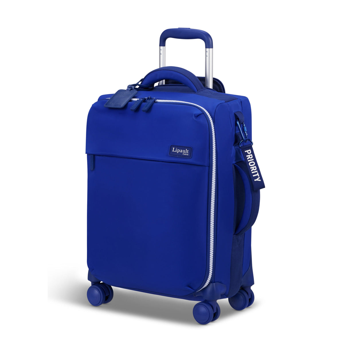 Lipault Plume Cabin Spinner - Layover in Mykonos in the color Magnetic Blue.
