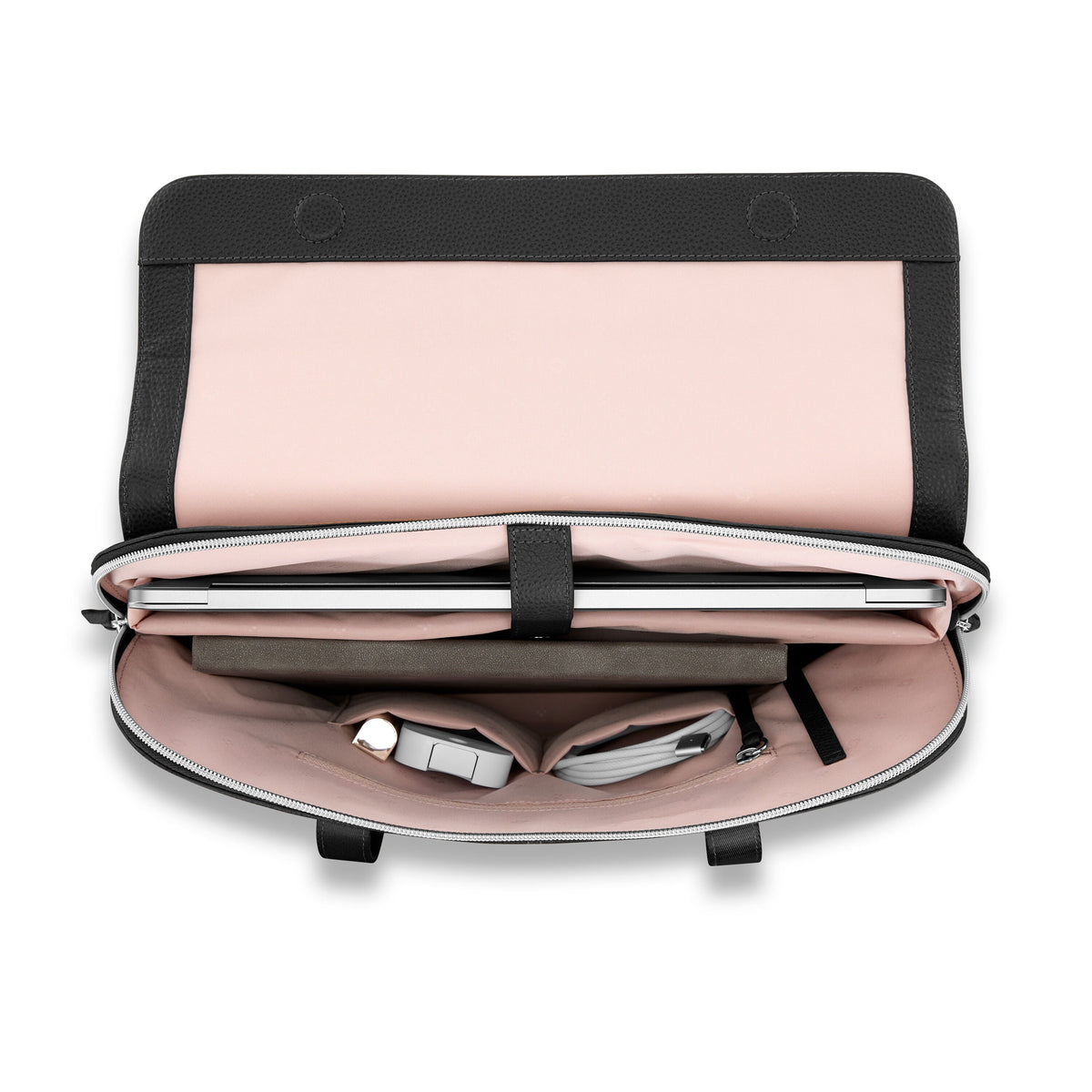 Samsonite Mobile Solution 2 Leather Convertible Brief in the color Black.