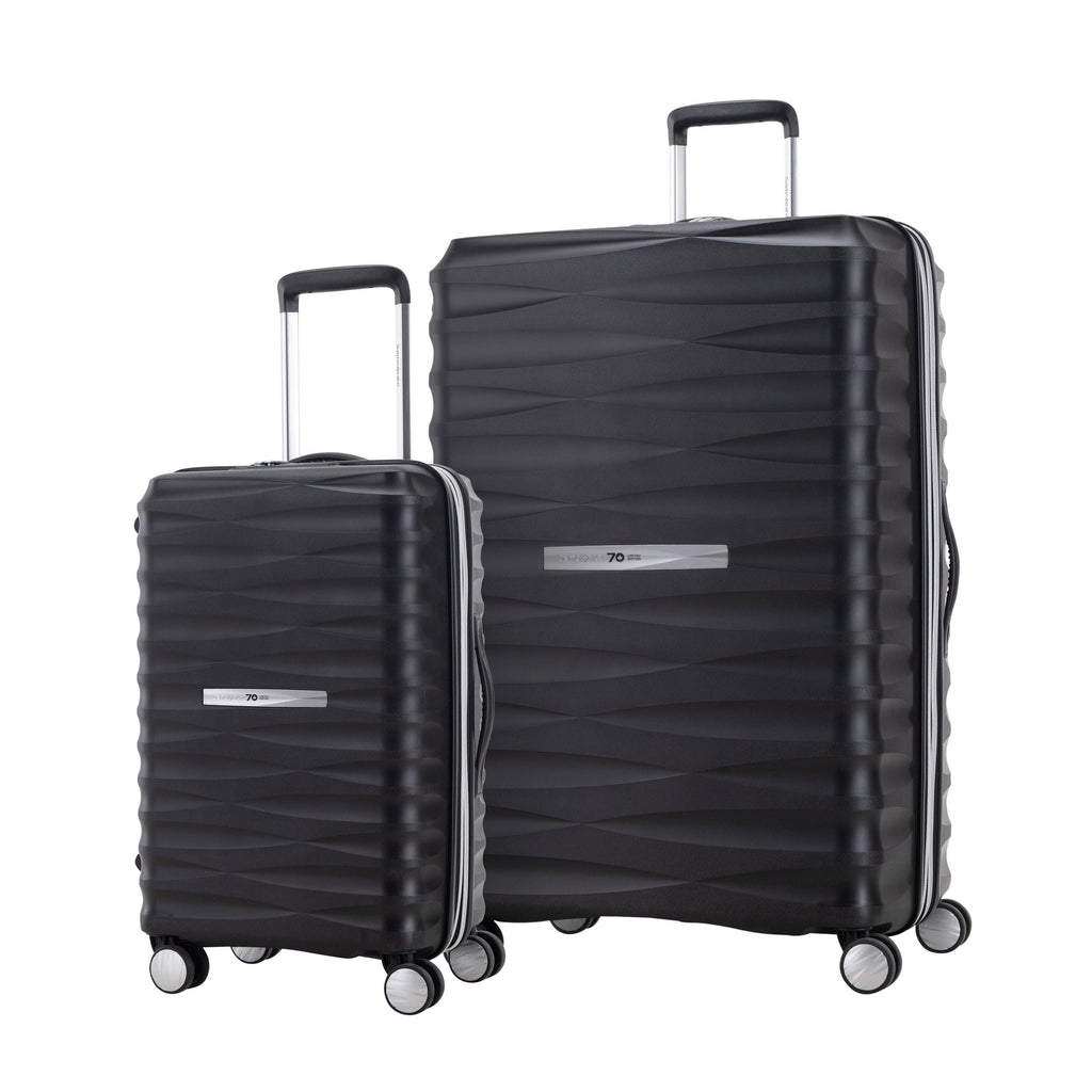 Samsonite Voltage DLX LE 2pc Set in the color Midnight Black.