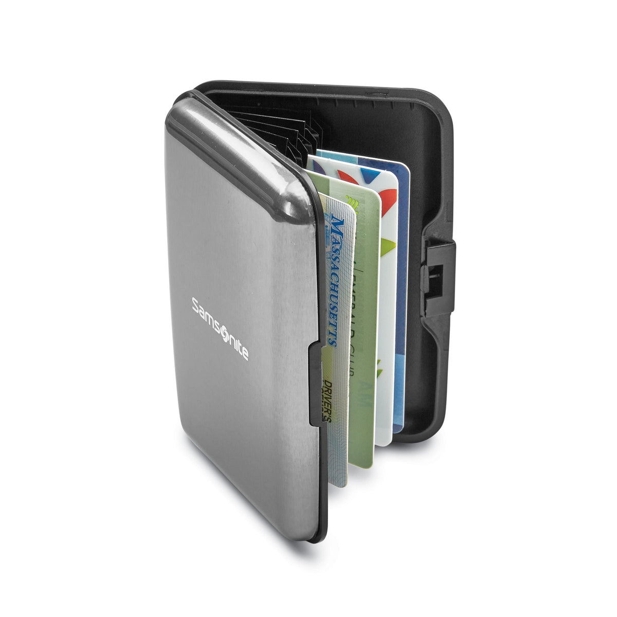 Samsonite Travel Accessories - Aluminum RFID Case in the color Gun Metal.