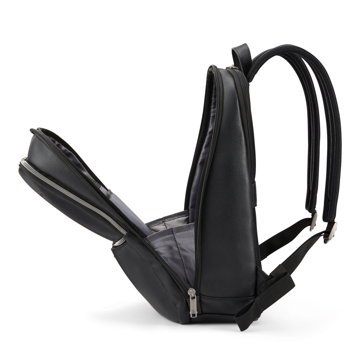 Samsonite Classic Leather Slim Backpack in the color Black.