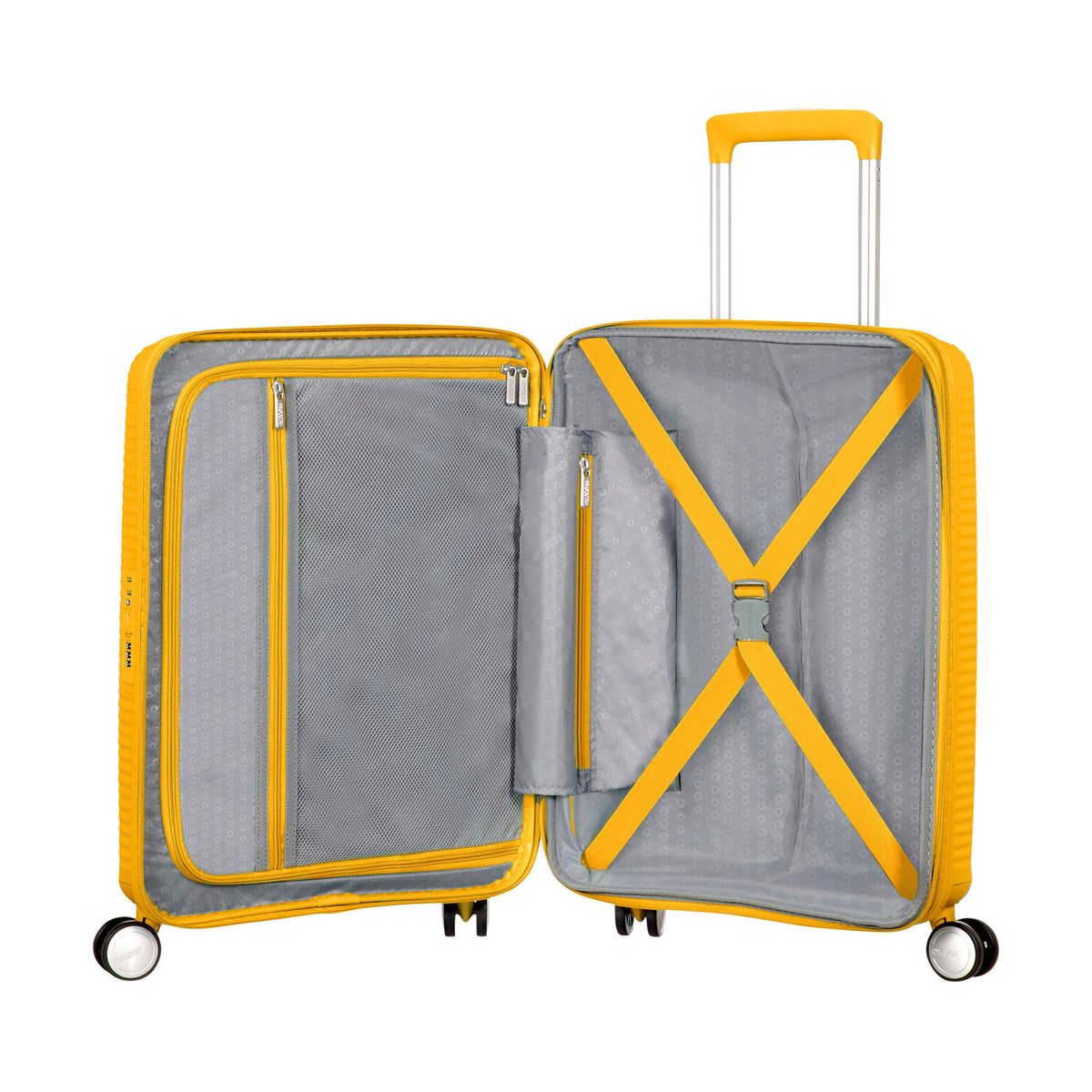 American Tourister Curio Spinner Carry-On™ in the color Golden Yellow.