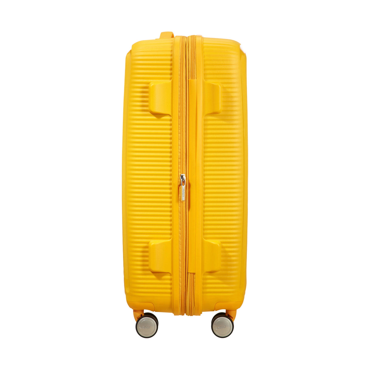 American Tourister Curio Spinner Medium in the color Golden Yellow.